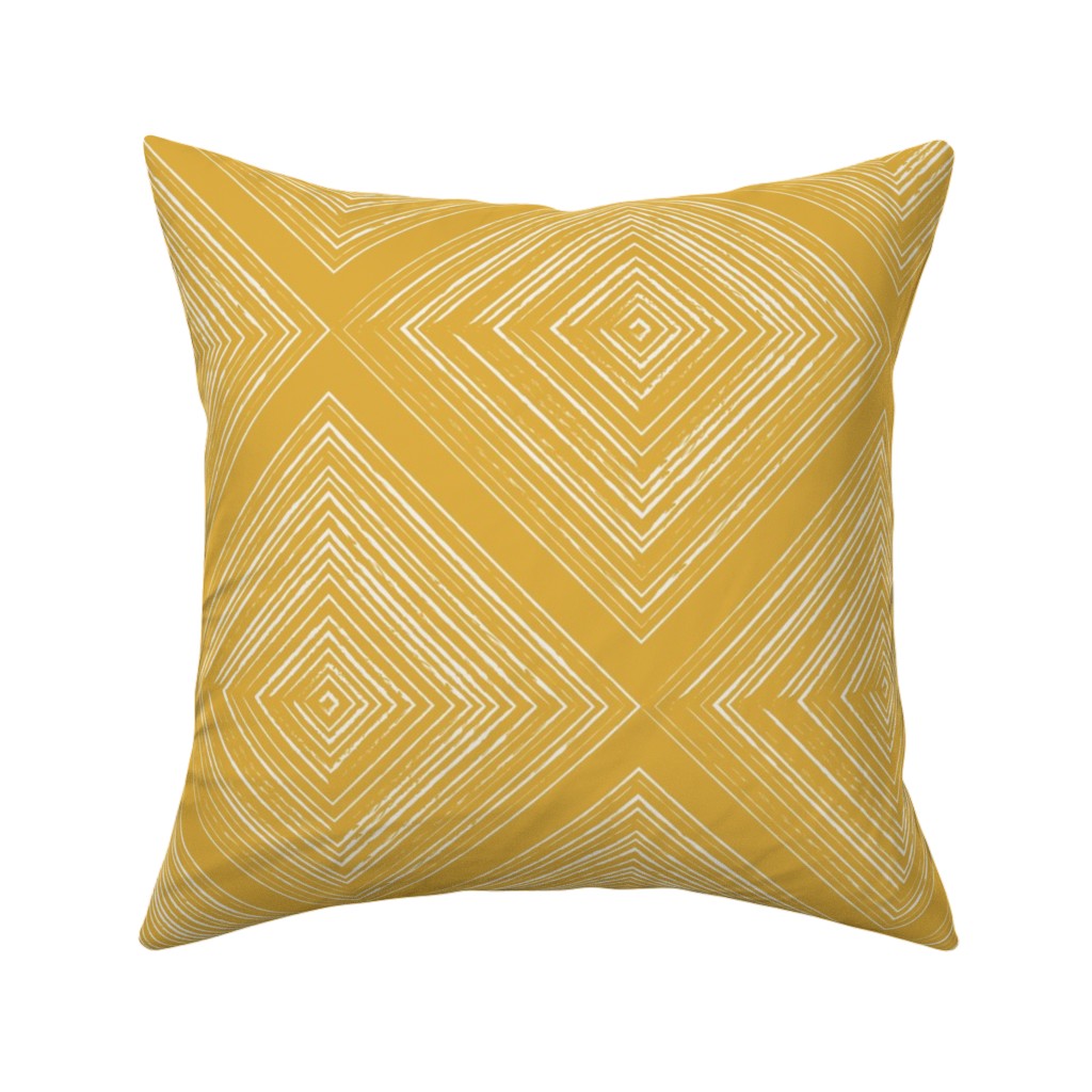Modern Farmhouse - Mustard Pillow, Woven, Black, 16x16, Single Sided, Yellow