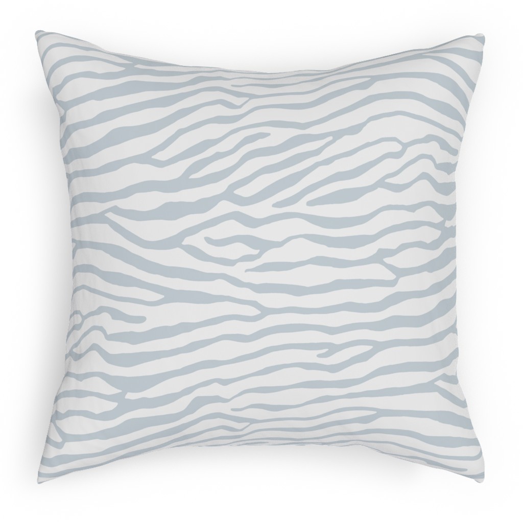 Brackenbury Beach Custom - Blue Pillow, Woven, Beige, 18x18, Single Sided, Gray, Gray