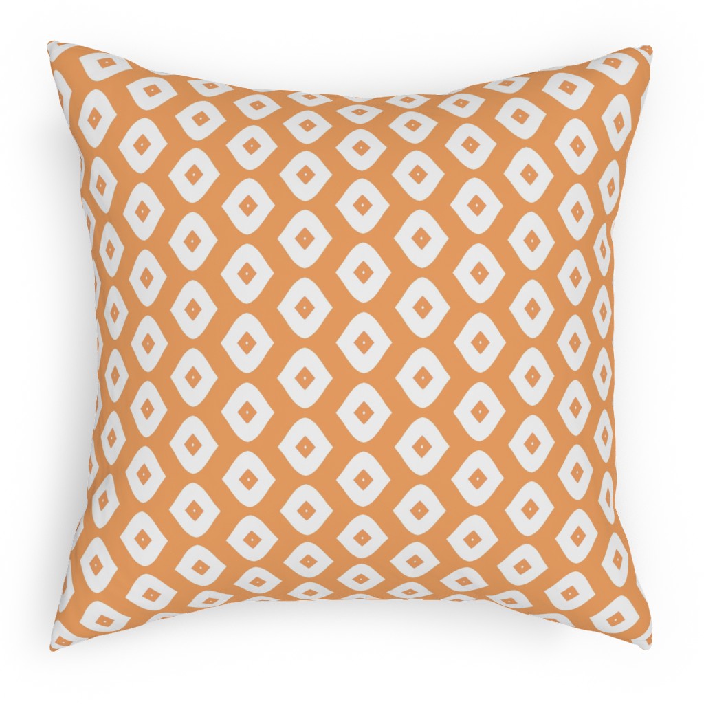 Diamond Girl - Orange Pillow, Woven, Beige, 18x18, Single Sided, Orange