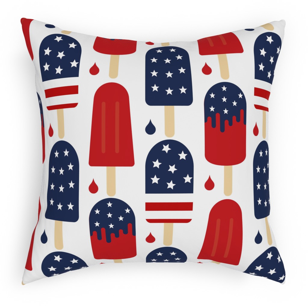 Red white best sale blue pillows