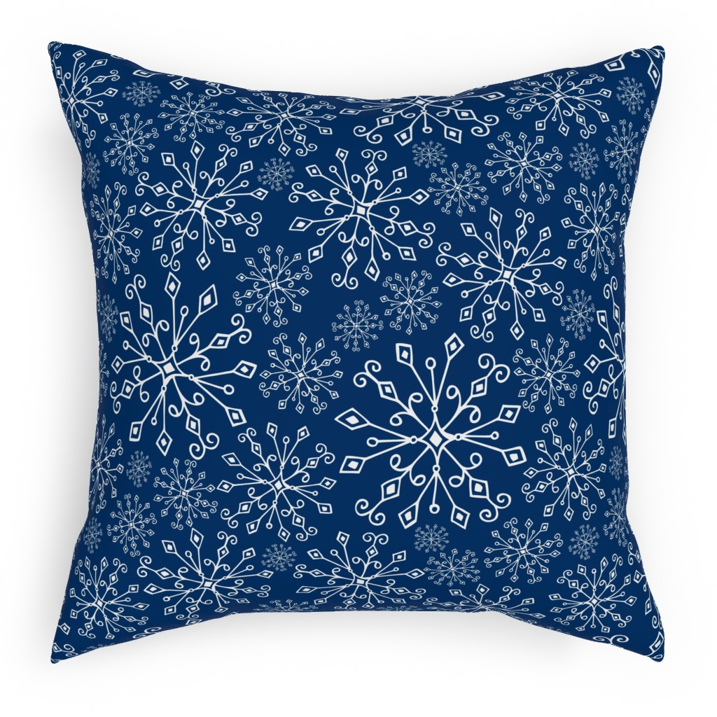 frost snowflakes pillow