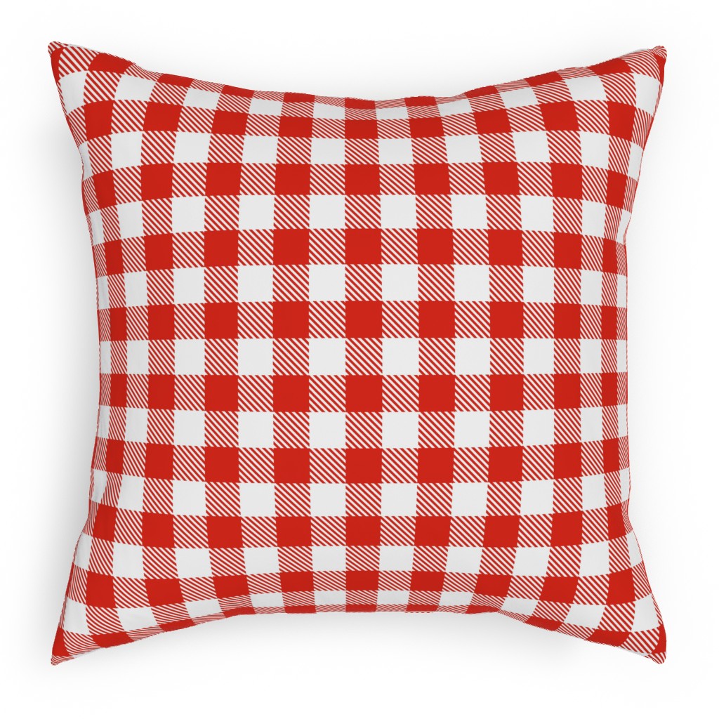 Red Gingham Pattern Outdoor Pillow Shutterfly