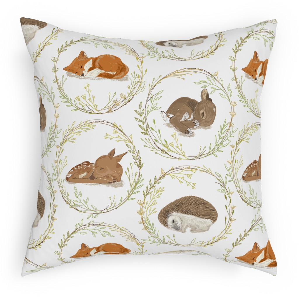 Sshhh, Don't Wake the Babies! - White Pillow, Woven, Beige, 18x18, Single Sided, Multicolor