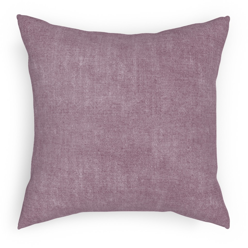 Canvas Texture in Light Lilac Pillow, Woven, Beige, 18x18, Single Sided, Purple