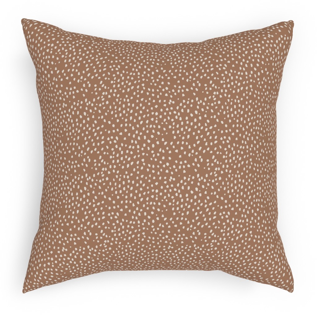Retro Park Organic Speckle Marks Pillow, Woven, Black, 18x18, Single Sided, Brown, Tan