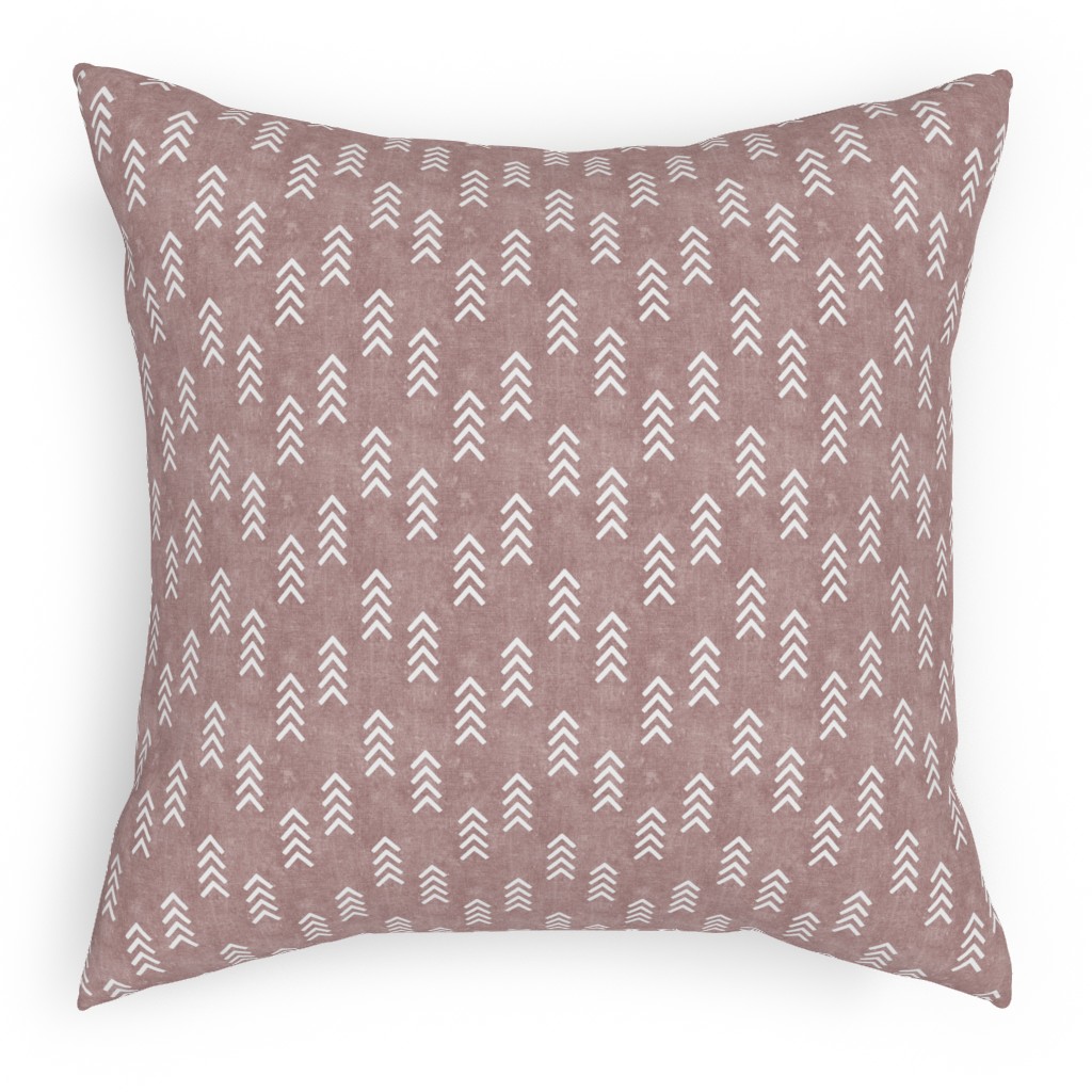 Arrows on Fading Rose Pillow, Woven, Black, 18x18, Single Sided, Pink, Bright Pink