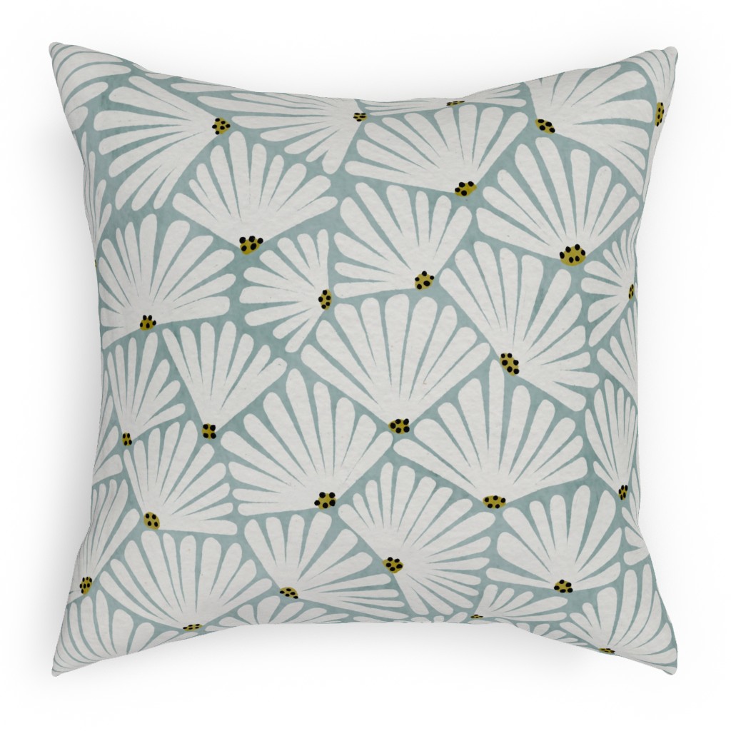 Solie Pillow, Woven, Black, 18x18, Single Sided, Blue, Smoke