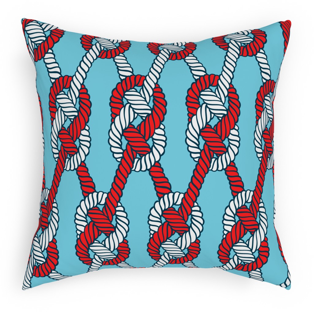 Sailor's Knots Pillow, Woven, Black, 18x18, Single Sided, Multicolor