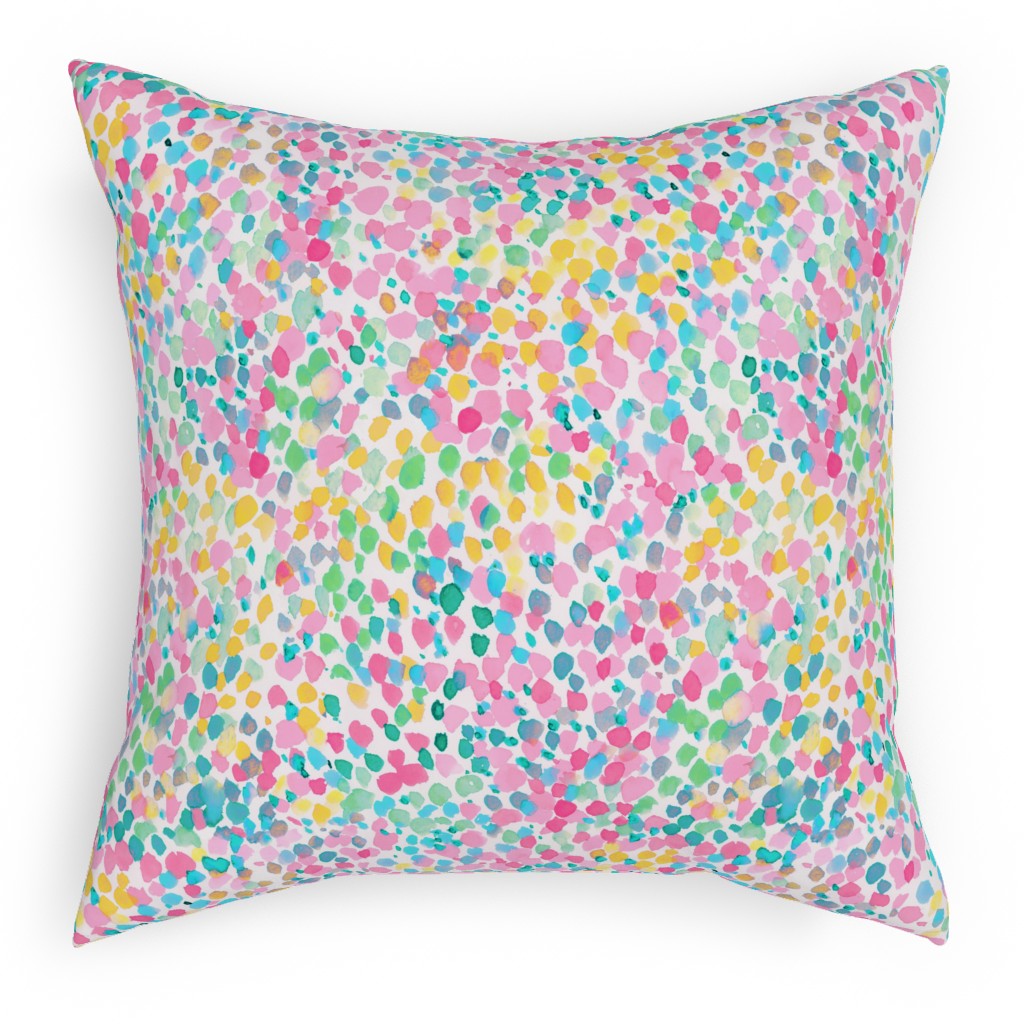 Lighthearted Summer Pillow, Woven, Black, 18x18, Single Sided, Multicolor
