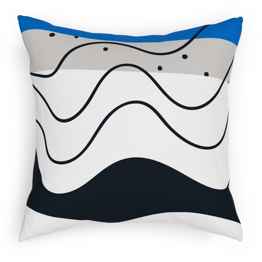 Desert Summer - Multi Pillow, Woven, Black, 18x18, Single Sided, Multicolor