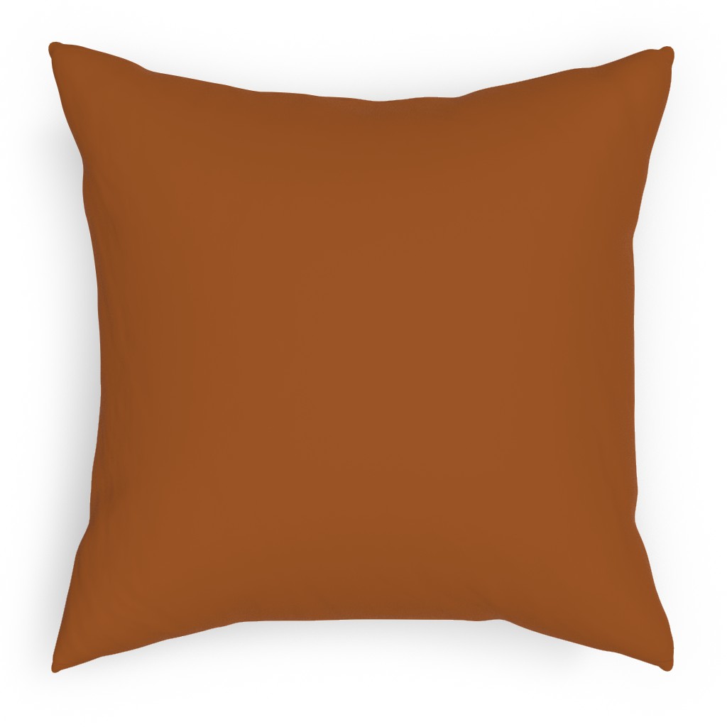 Soild Copper Pillow, Woven, Black, 18x18, Single Sided, Orange, Orange