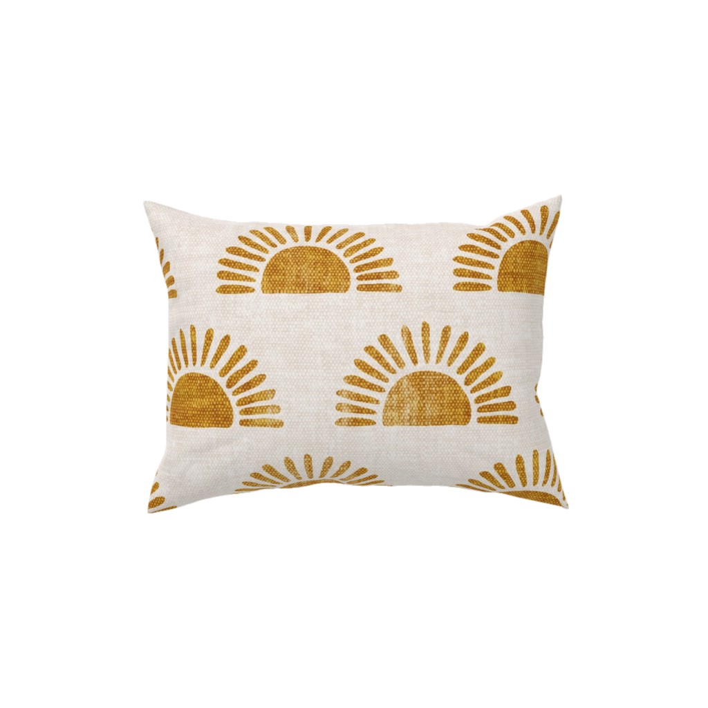 Sunshine - Golden Pillow, Woven, Black, 12x16, Single Sided, Yellow, Classic Yellow