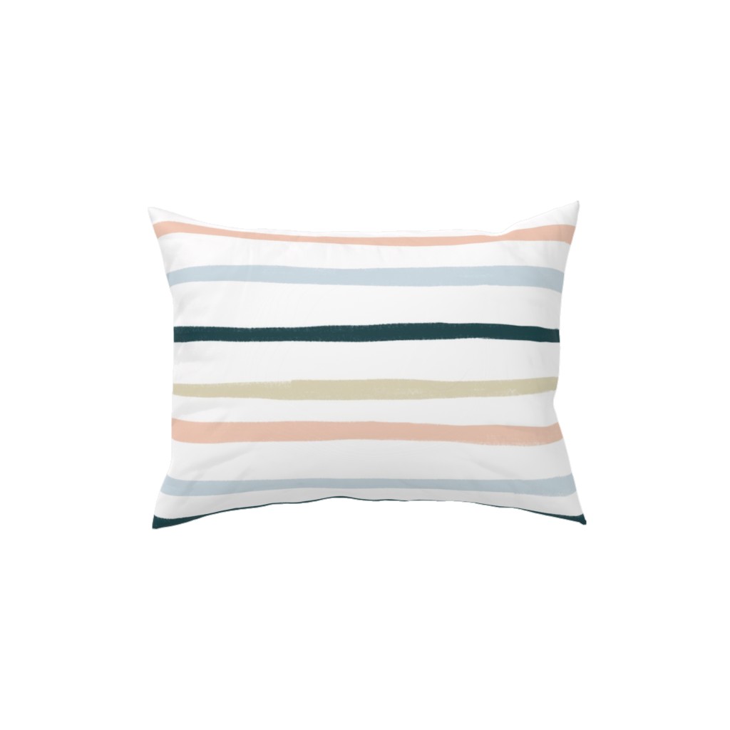 Shenanigans Horizontal Wtripes - Multi Pillow, Woven, Black, 12x16, Single Sided, Multicolor