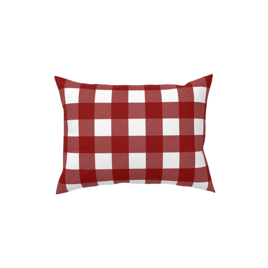 Buffalo Plaid - Red Pillow, Woven, Black, 12x16, Single Sided, Red, Red