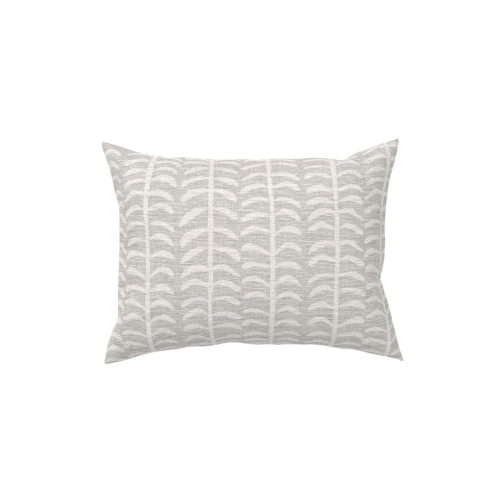 Grasscloth Vine - Neutral Pillow, Woven, Black, 12x16, Single Sided, Gray
