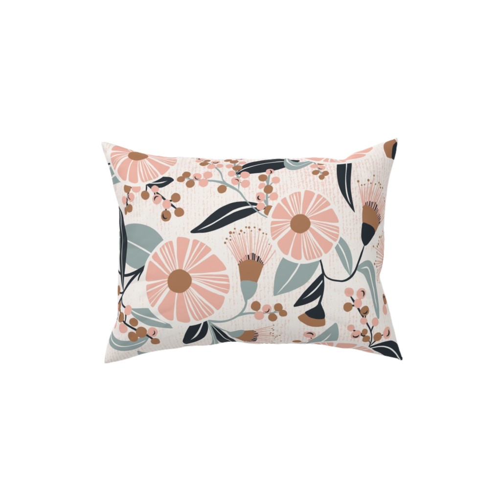 Madelyn Botanical Floral - Pink Pillow, Woven, Black, 12x16, Single Sided, Pink