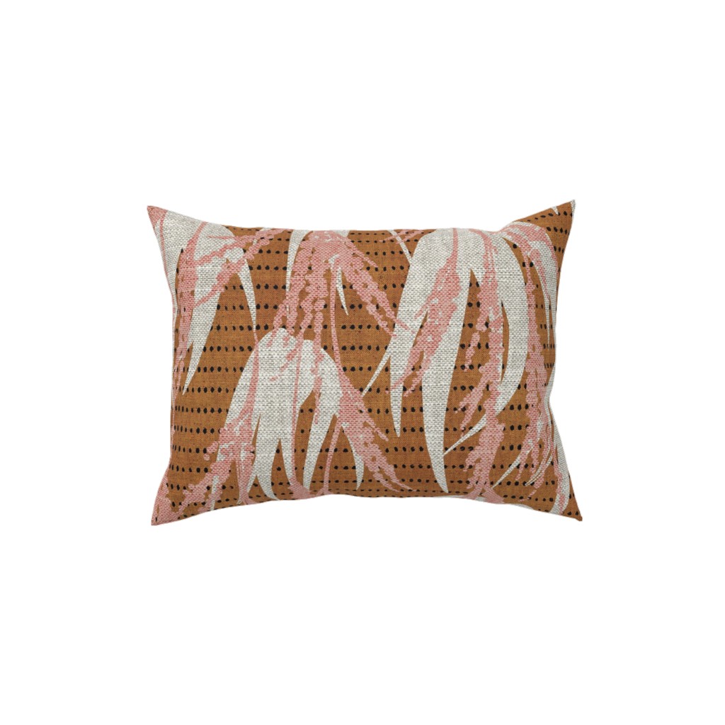 Vintage Palm Pillow, Woven, Black, 12x16, Single Sided, Brown