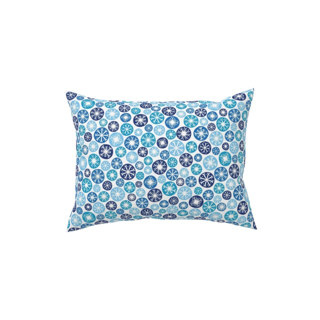 Snow Daze Pillow, Woven, Black, 12x16, Single Sided, Blue