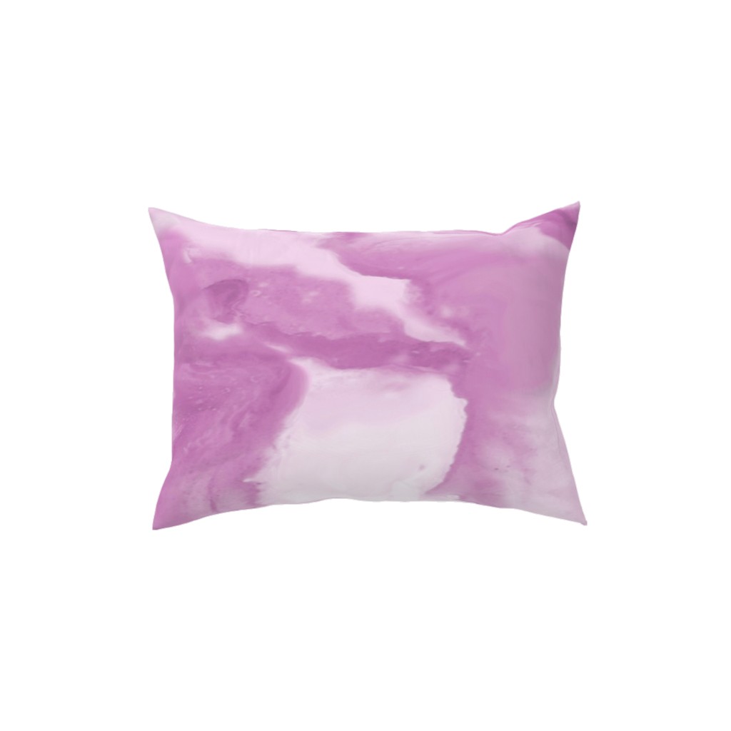 Abstract Watercolor Marble Pillow, Woven, Black, 12x16, Single Sided, Purple