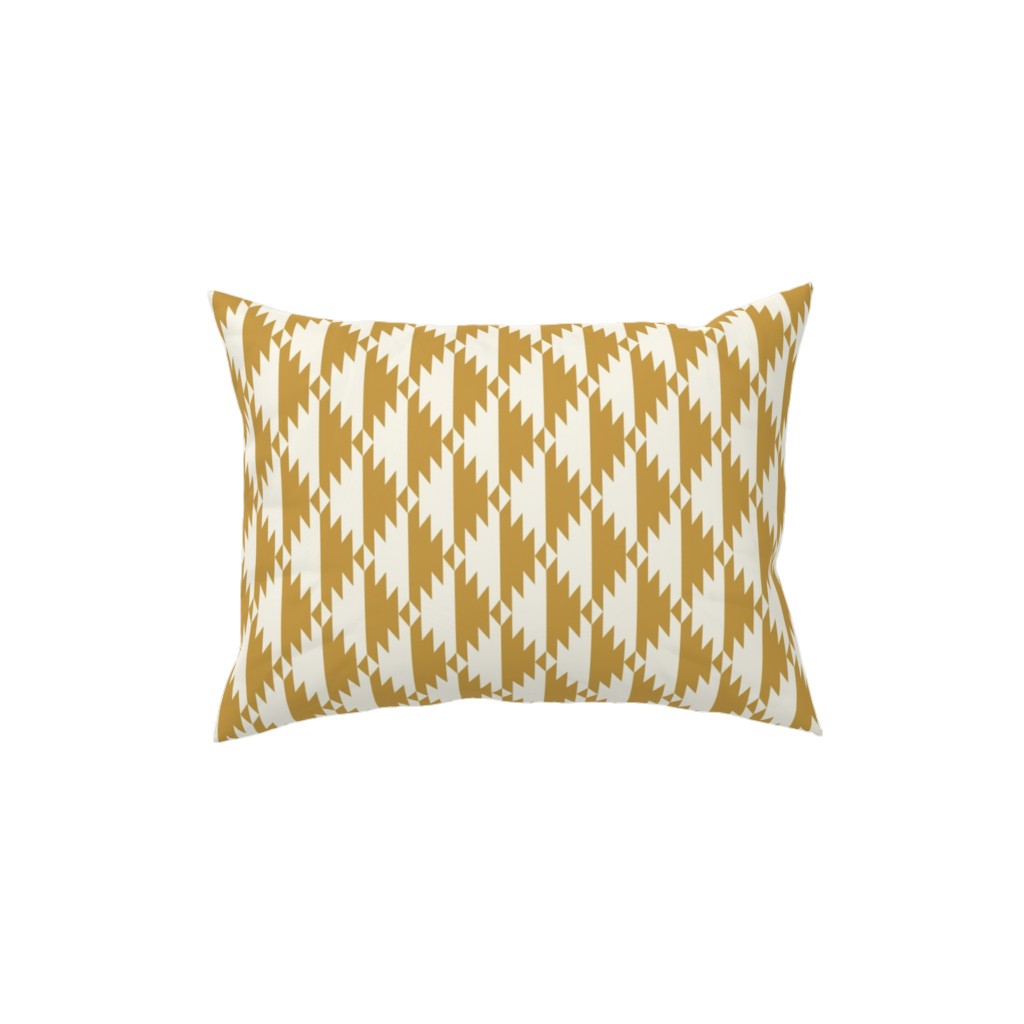 Tribal - Gold Pillow, Woven, Black, 12x16, Single Sided, Yellow