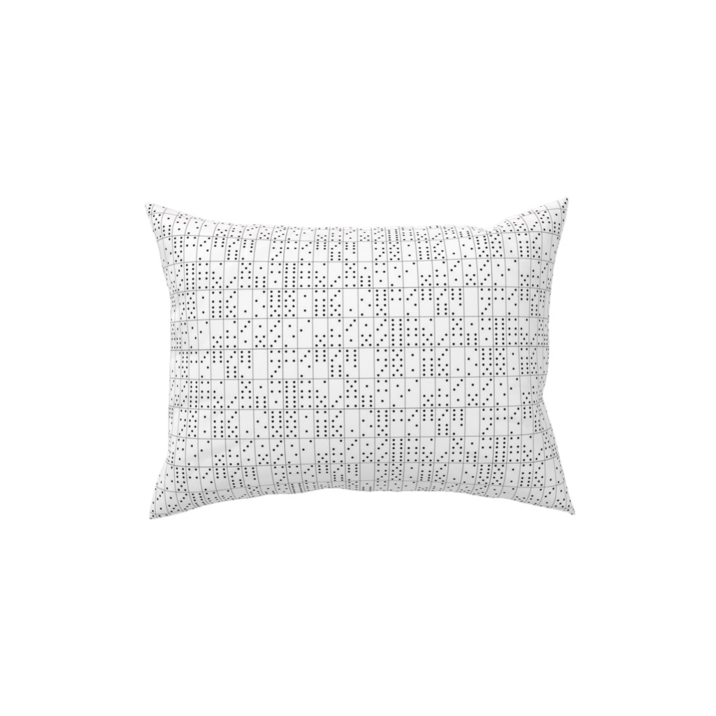 Domino Universe - Black and White Pillow, Woven, Black, 12x16, Single Sided, White, White