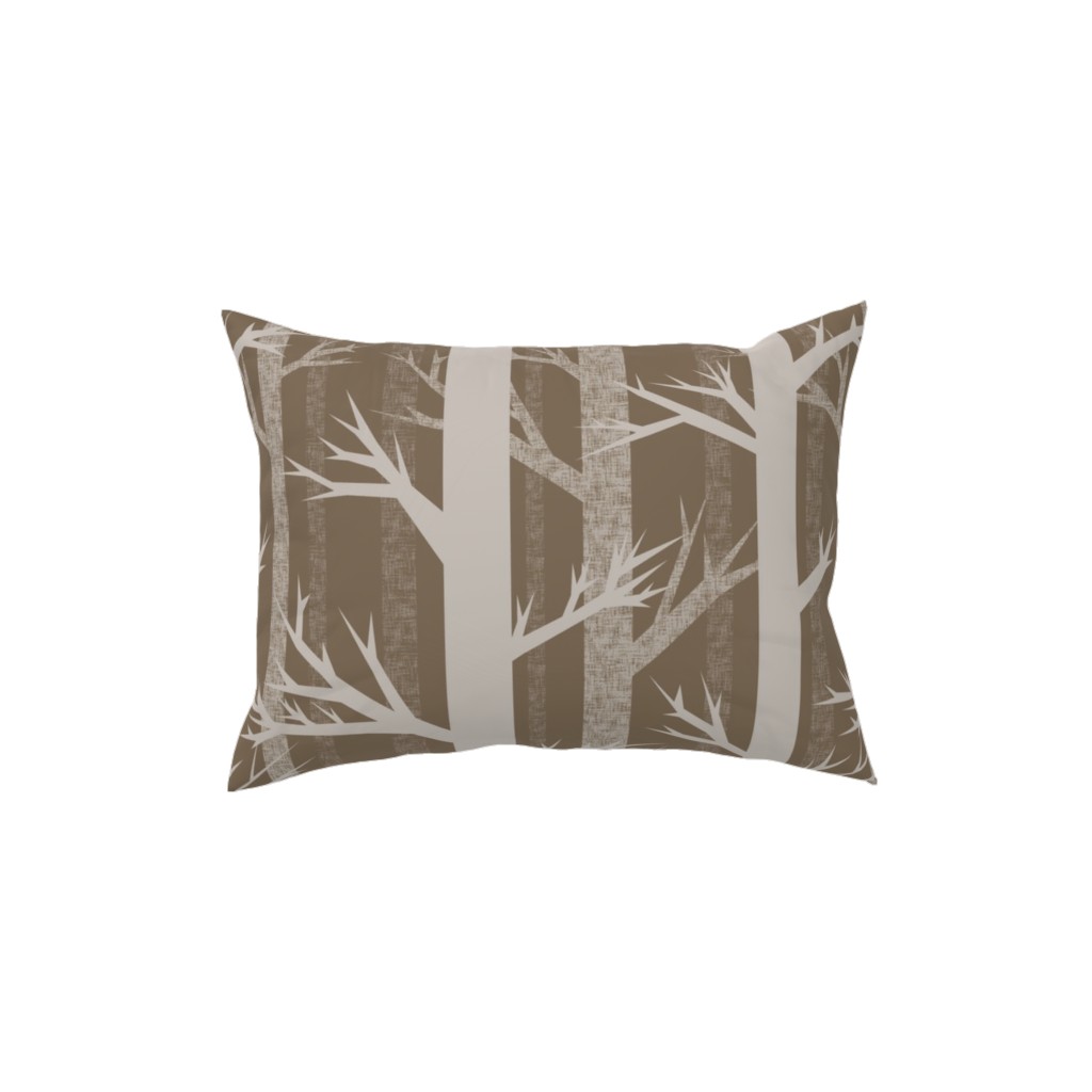 Winter Woods - Fawn Pillow, Woven, Black, 12x16, Single Sided, Brown
