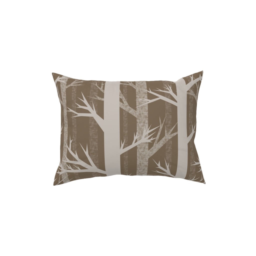 Winter Woods - Fawn Pillow, Woven, Black, 12x16, Single Sided, Brown, Brown