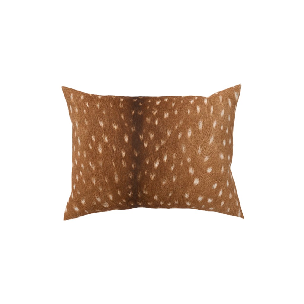 Bright Deer Hide- Brown Pillow, Woven, Black, 12x16, Single Sided, Brown