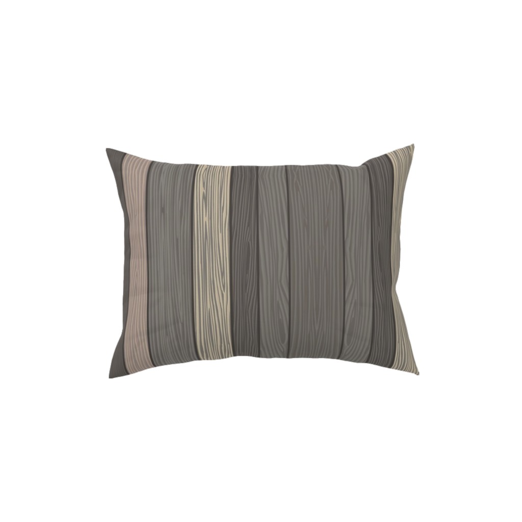 Old Wood Planks Driftwood - Brown Pillow, Woven, Black, 12x16, Single Sided, Brown