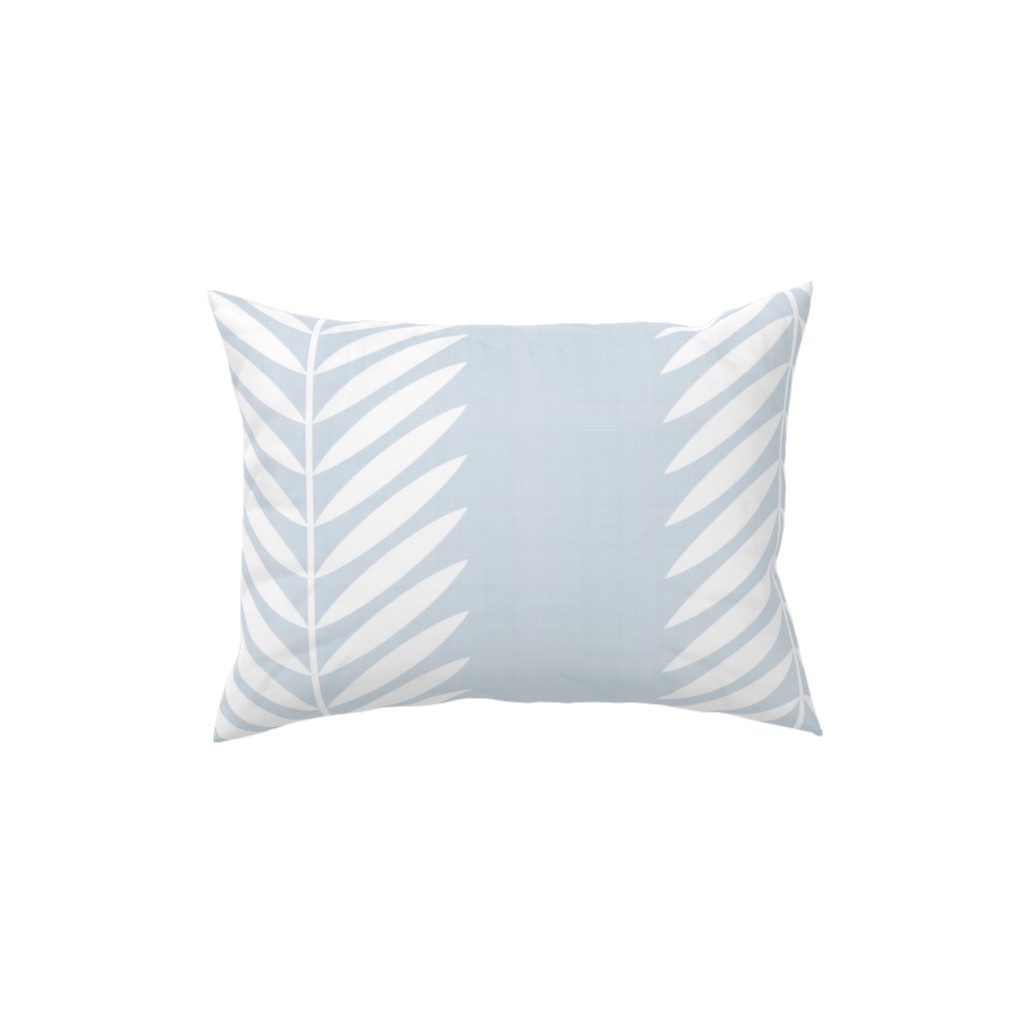 Laurel Leaf Stripe - Light Blue Pillow, Woven, Black, 12x16, Single Sided, Blue