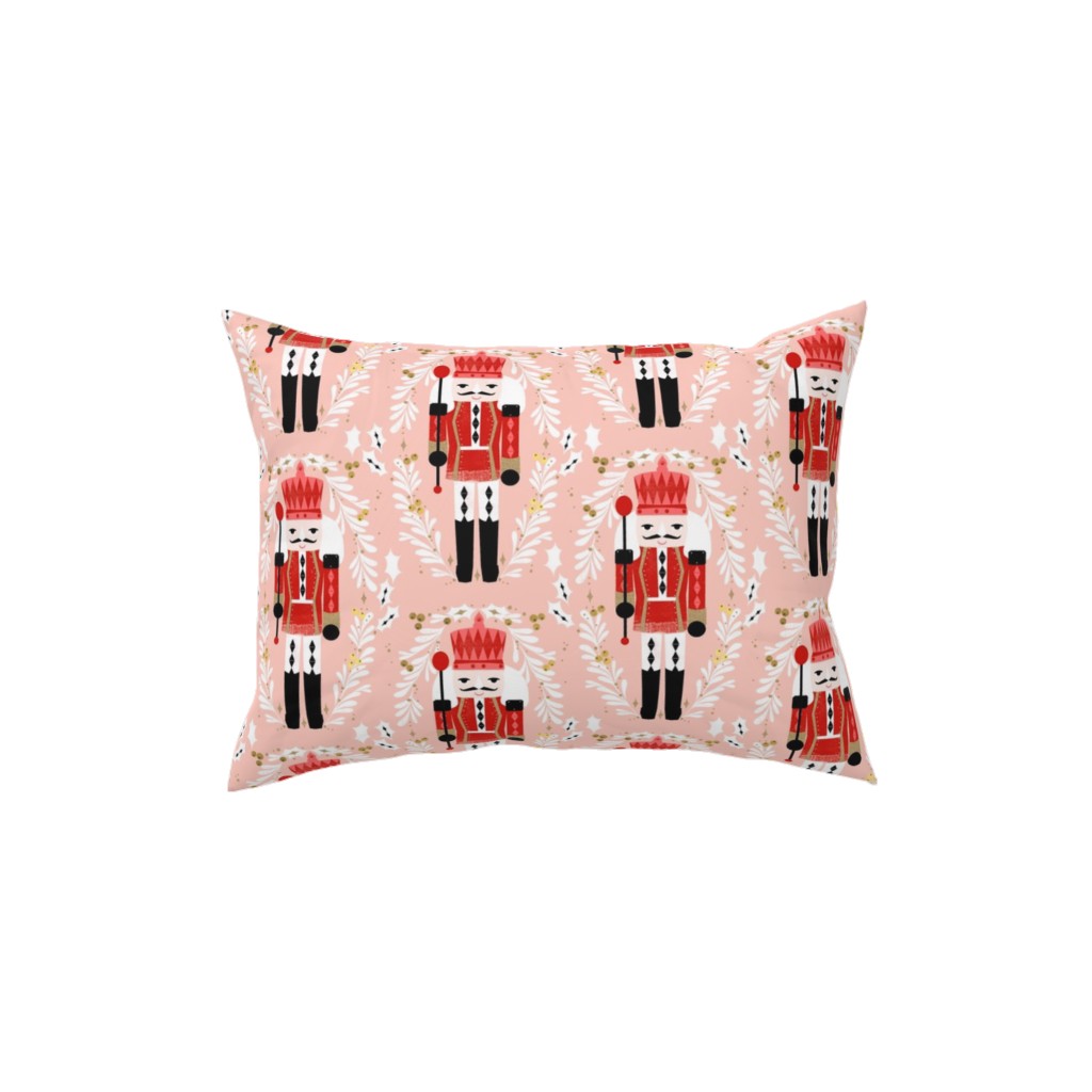 Nutcracker Christmas - Pink Pillow, Woven, Black, 12x16, Single Sided, Pink