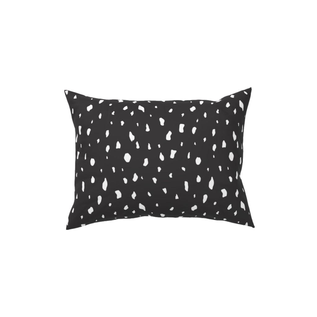 Chipped - Black and White Pillow, Woven, Black, 12x16, Single Sided, Black, Black