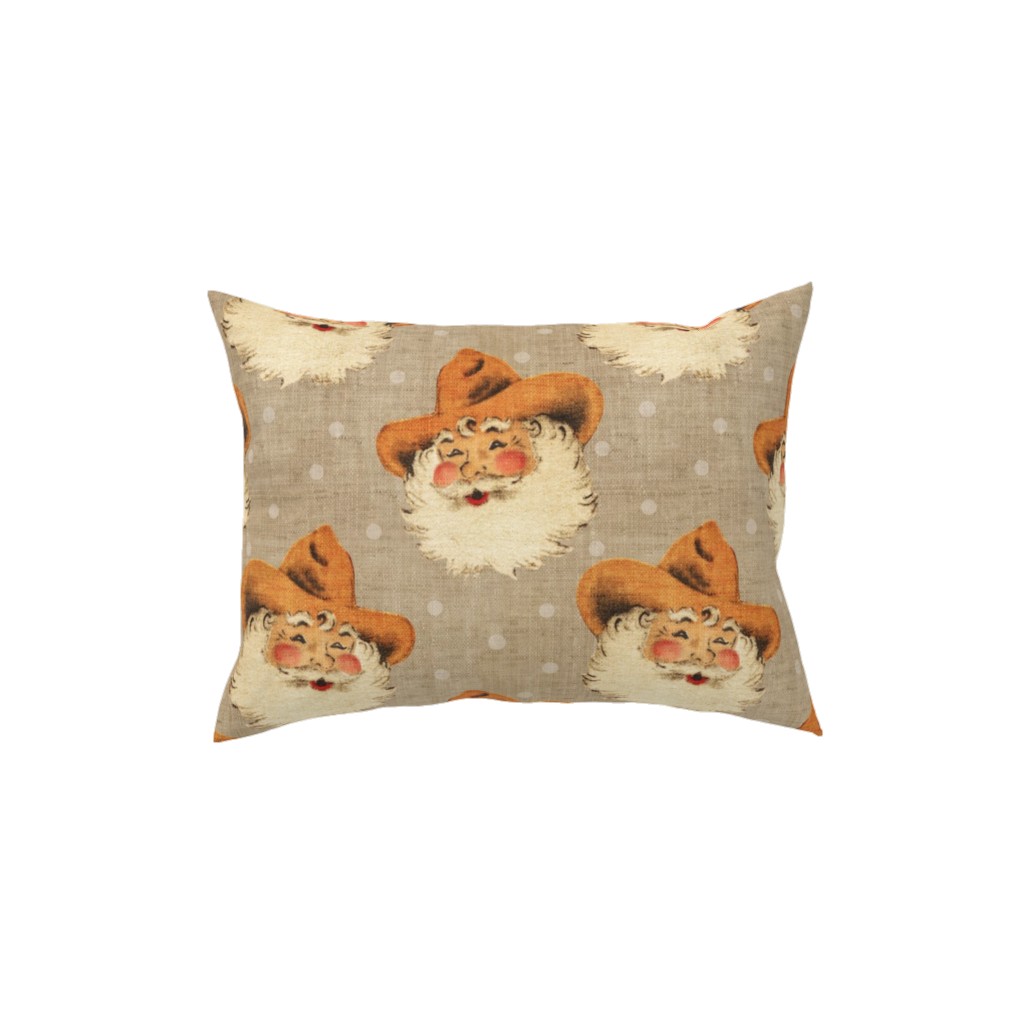 Cowboy Santa - Neutral Pillow, Woven, Beige, 12x16, Single Sided, Beige, Pearl