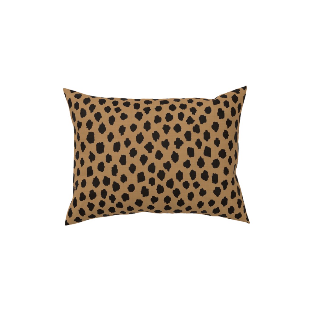 Cheetah Spots - Brown Pillow, Woven, Beige, 12x16, Single Sided, Brown, Brown