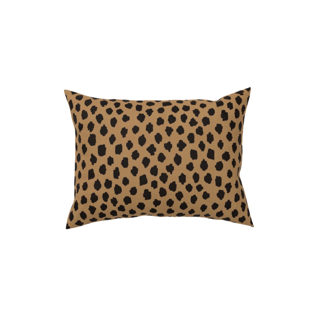 Cheetah Spots - Brown Pillow, Woven, Beige, 12x16, Single Sided, Brown