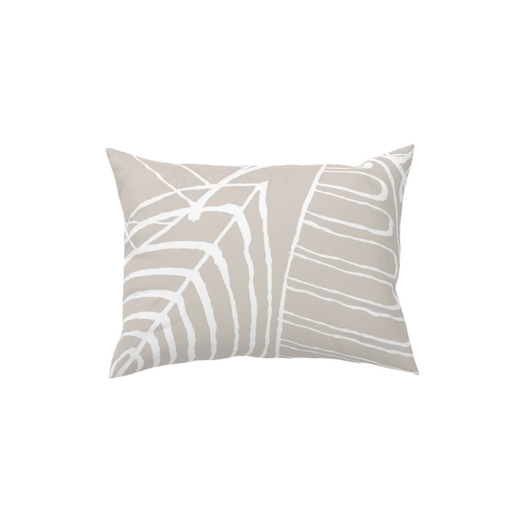 Leaves - Greige Pillow, Woven, Beige, 12x16, Single Sided, Beige