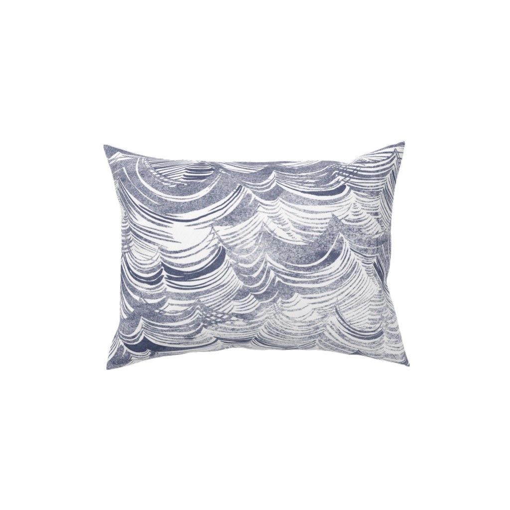 Wild Ocean Pillow, Woven, Beige, 12x16, Single Sided, Gray, Gray