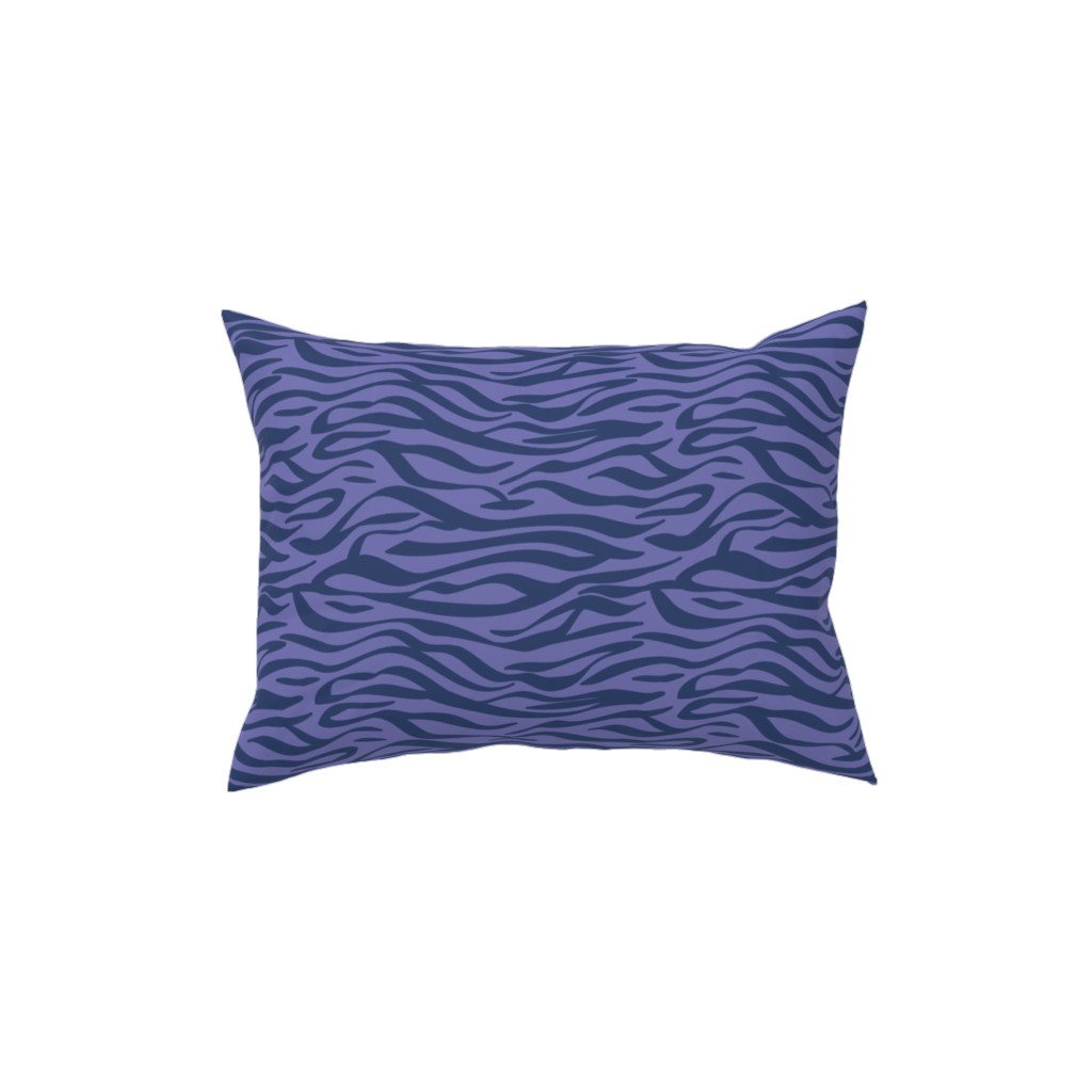 Zebra Animal Print - Purple Pillow, Woven, Beige, 12x16, Single Sided, Purple, Purple