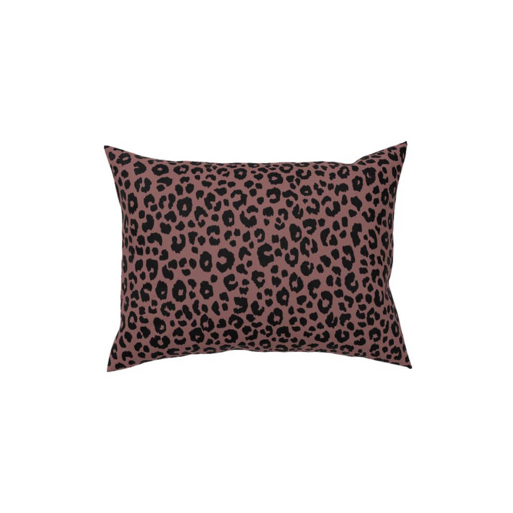 Leopard - Pale Mauve Pillow, Woven, Beige, 12x16, Single Sided, Pink