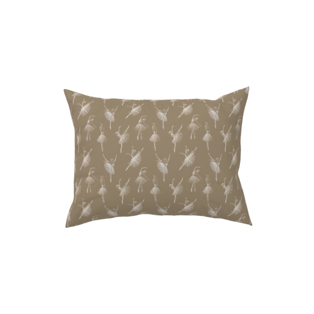 Ballerinas Pillow, Woven, Beige, 12x16, Single Sided, Brown, Morning Latte