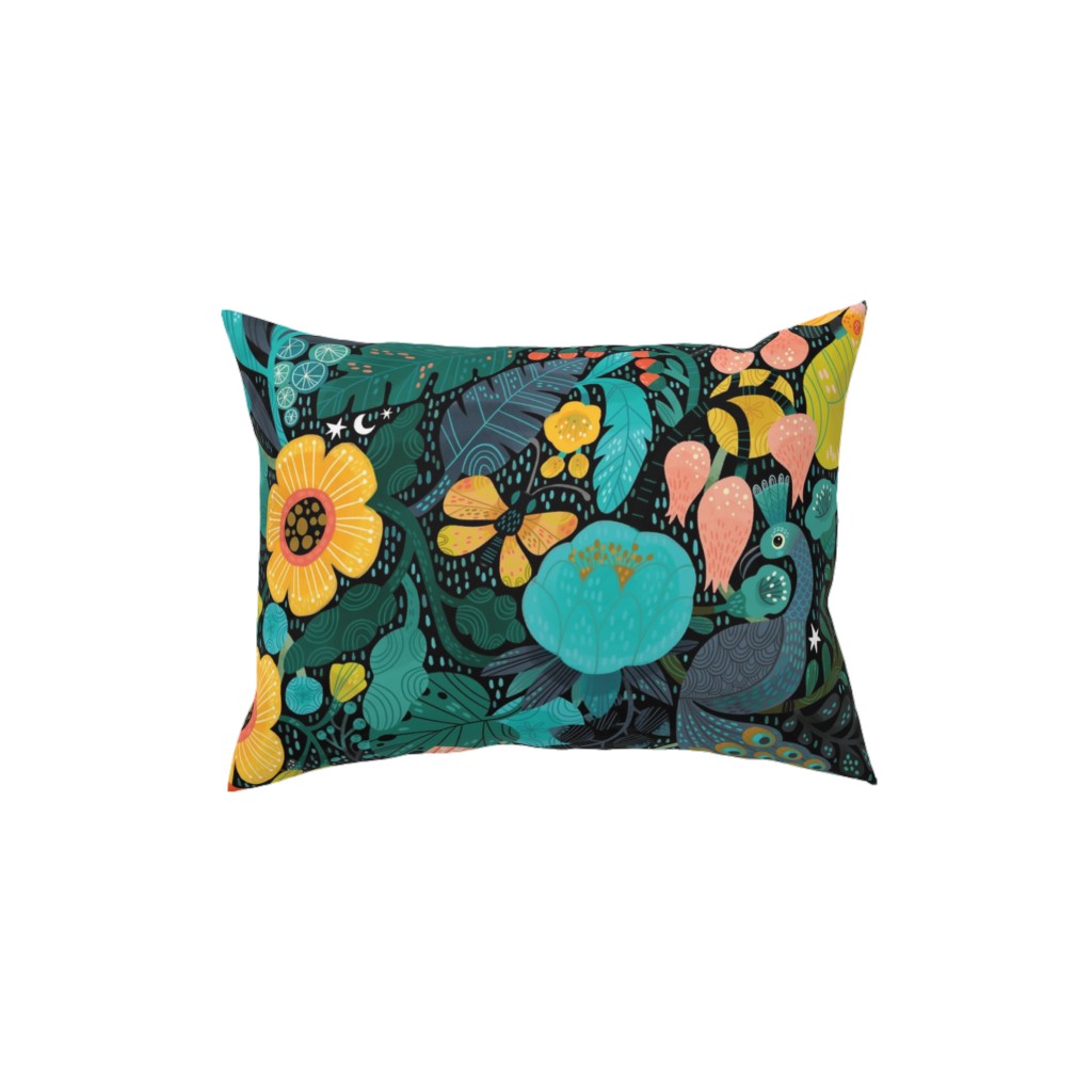 Bohemian Bop - Multi Pillow, Woven, Beige, 12x16, Single Sided, Multicolor