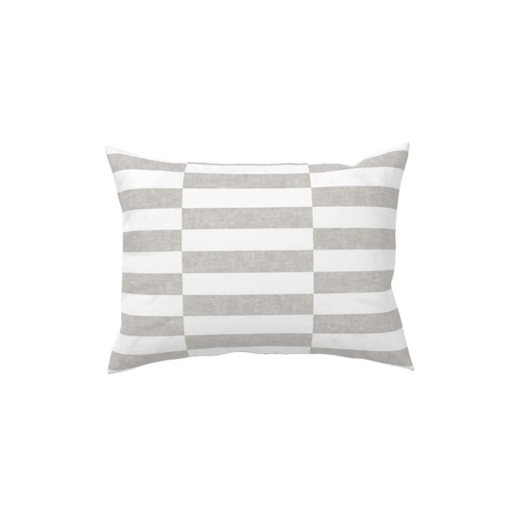 Tiles - Rectangles - Stone Pillow, Woven, Beige, 12x16, Single Sided, Gray