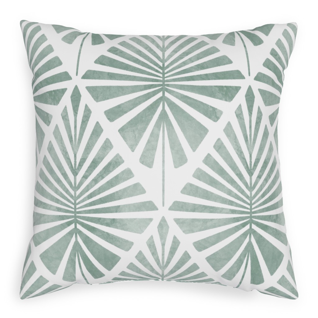 Laguna - Green Pillow, Woven, Black, 20x20, Single Sided, Green, Classic Green