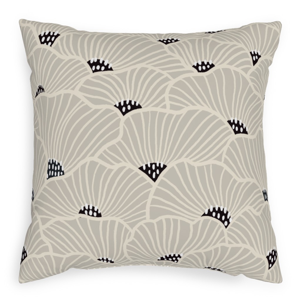 San Diego - Neutral Pillow, Woven, Black, 20x20, Single Sided, Beige