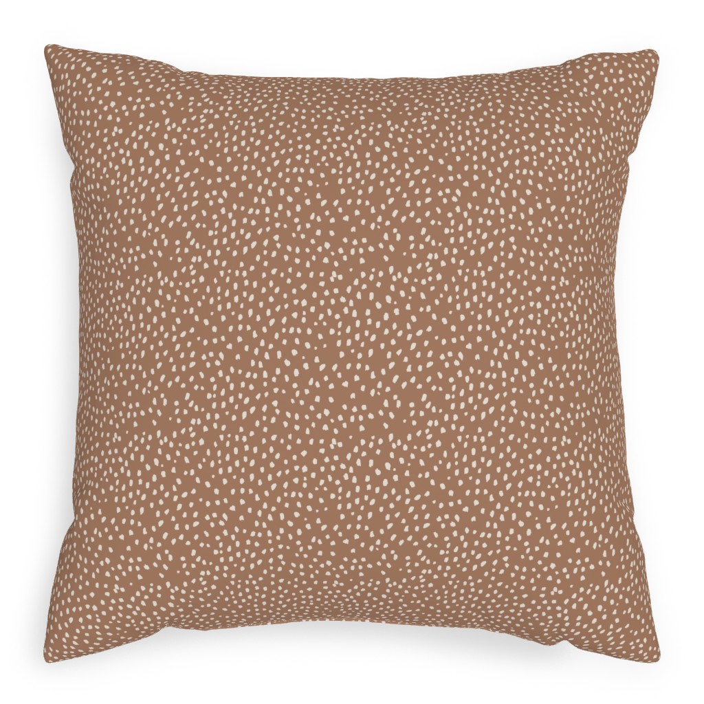Retro Park Organic Speckle Marks Pillow, Woven, Black, 20x20, Single Sided, Brown