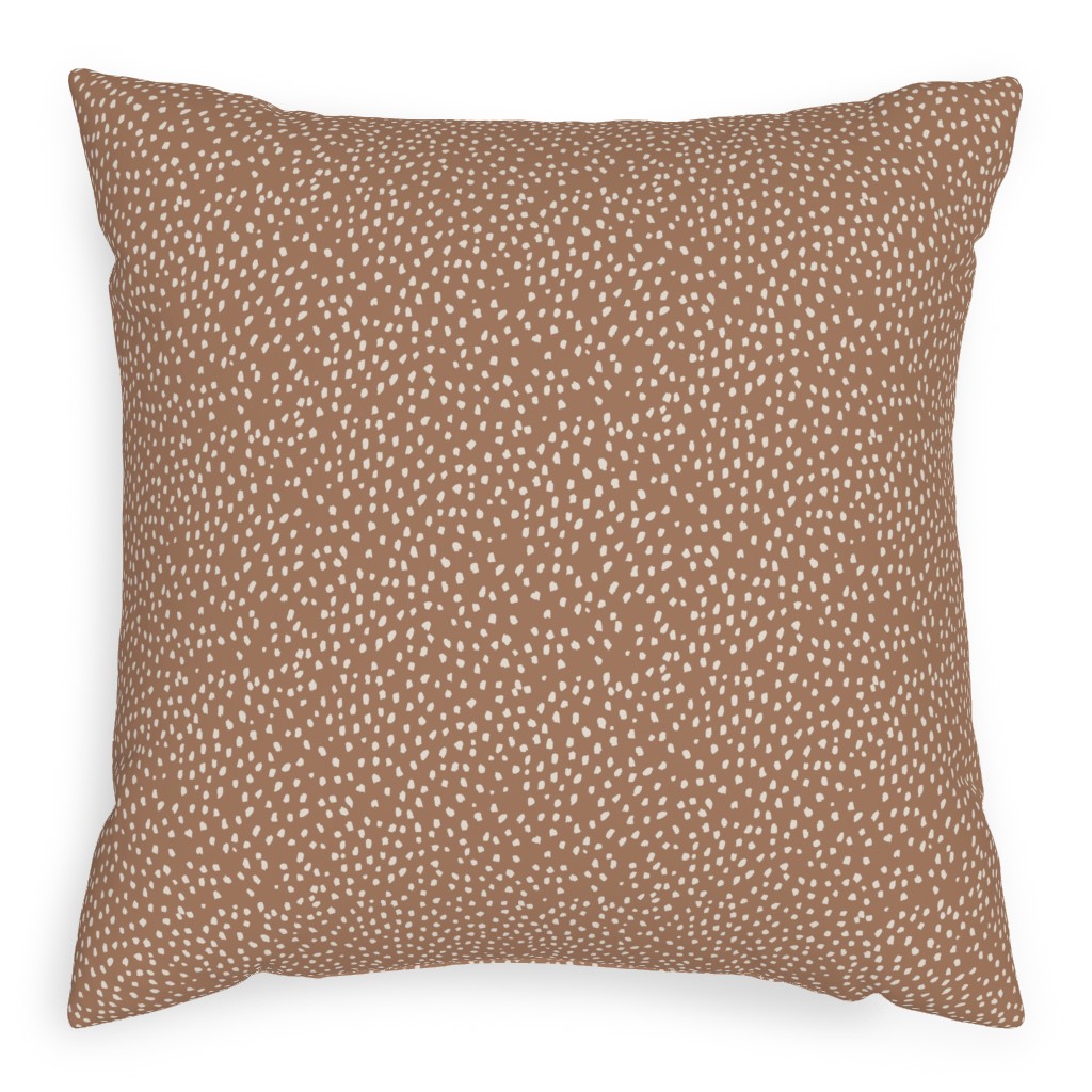 Retro Park Organic Speckle Marks Pillow, Woven, Black, 20x20, Single Sided, Brown, Tan
