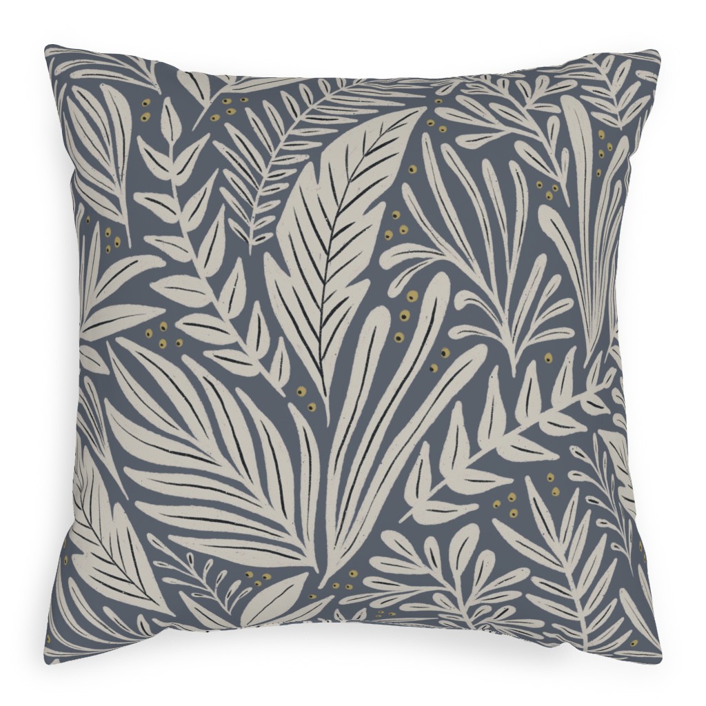 Annette Pillow, Woven, Black, 20x20, Single Sided, Gray