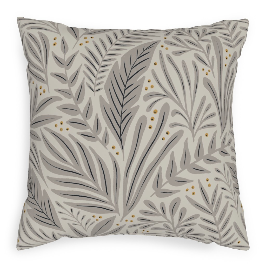 Annette Pillow, Woven, Black, 20x20, Single Sided, Gray, Silver Lining