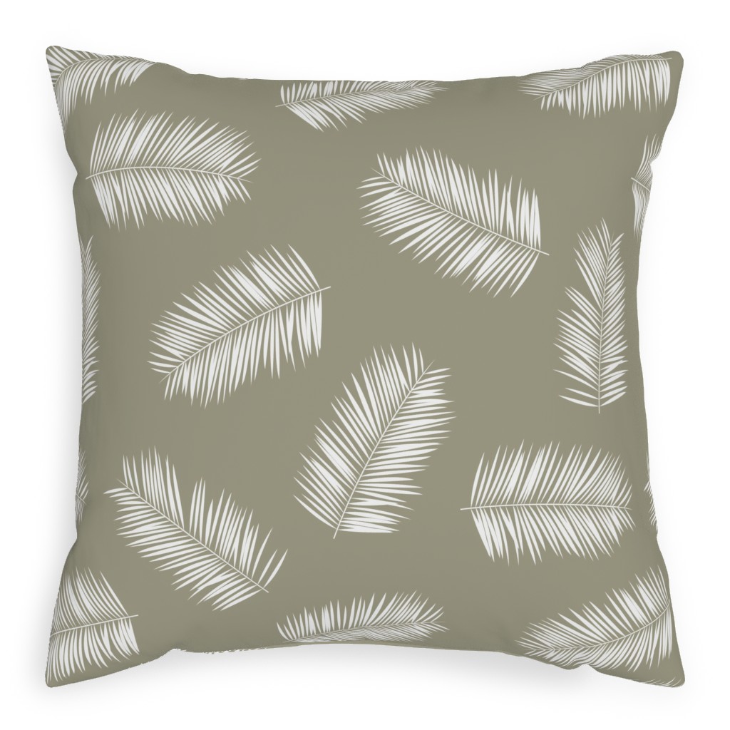 Aloha Hawaii Island Vibes - Green Pillow, Woven, Black, 20x20, Single Sided, Green, Classic Green