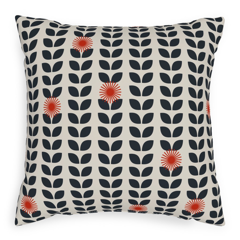 Scandinavian Climbing Vines - Neutral Pillow, Woven, Beige, 20x20, Single Sided, Beige, Pearl